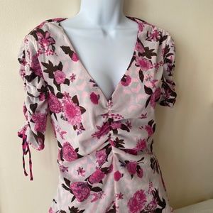 NWT DVF Diane Von Furstenberg Shirt Top Reversible $268 L Abriella In Charge